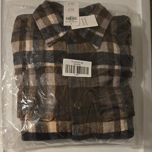 Abercrombie & Fitch Oversized Flannel Shirt Jacket